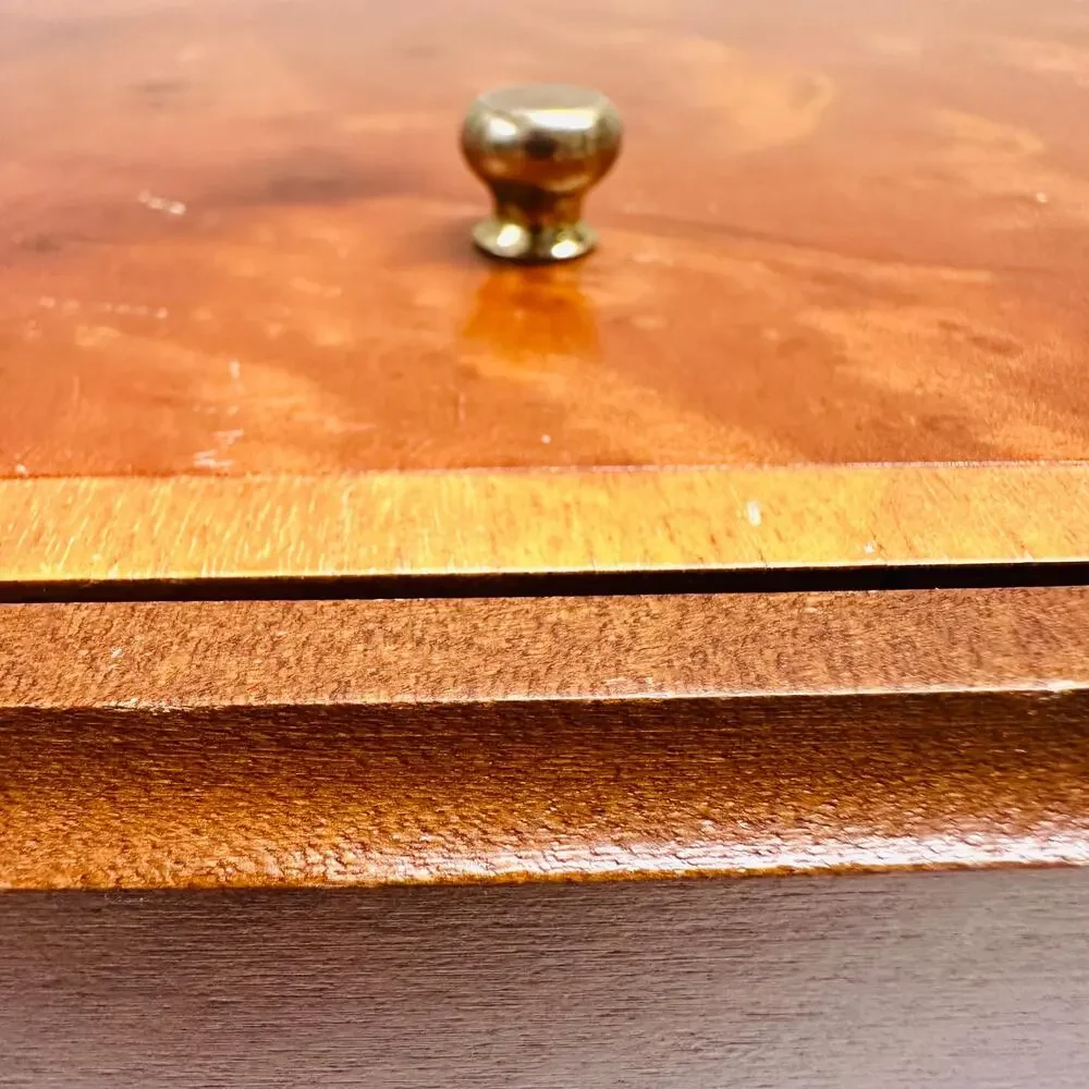 Vintage Wood Game Box Storage Organizer - Picture 9 of 13